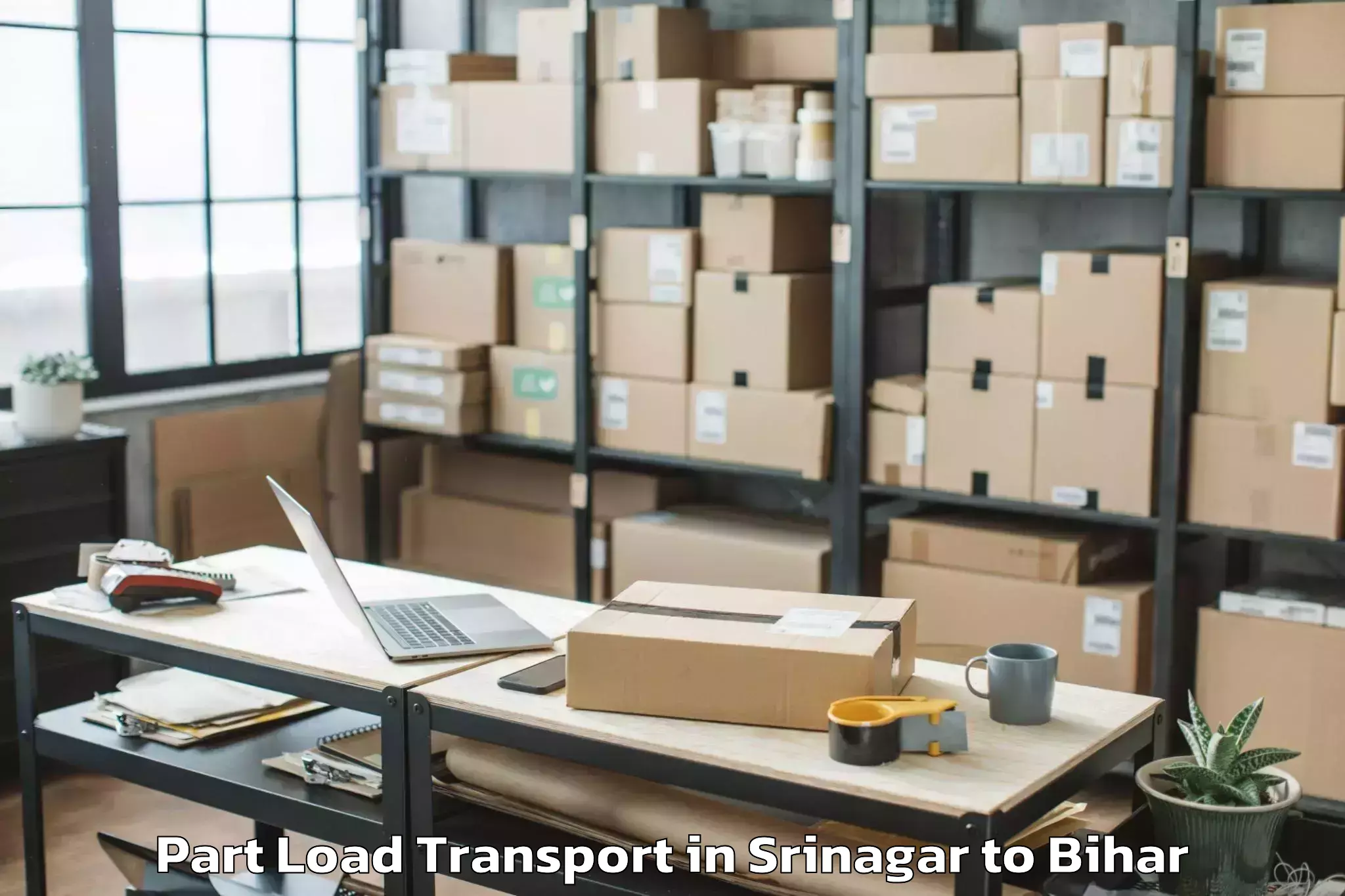 Leading Srinagar to Bihar Part Load Transport Provider